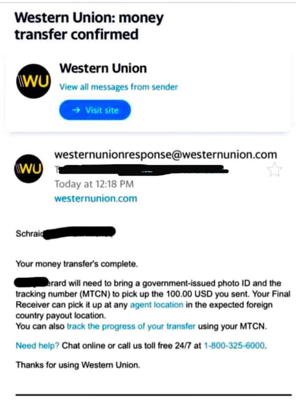 Buy Western Union Hacked transfers